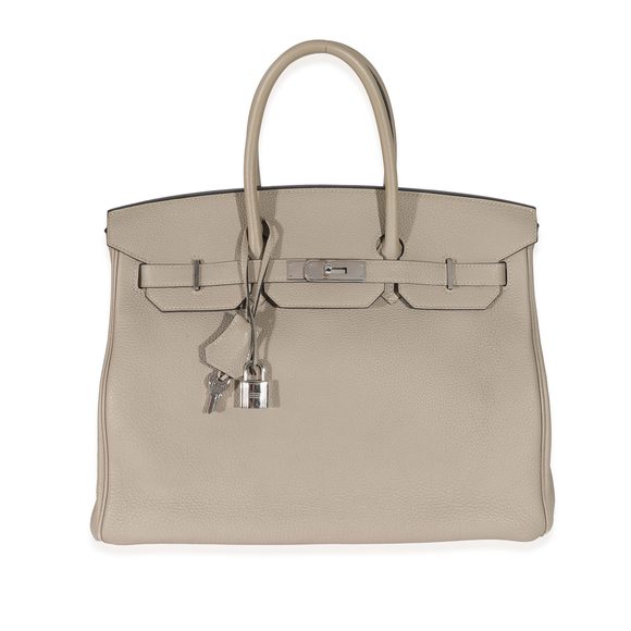 Hermes Gris Tourterelle Togo Birkin 35 PHW